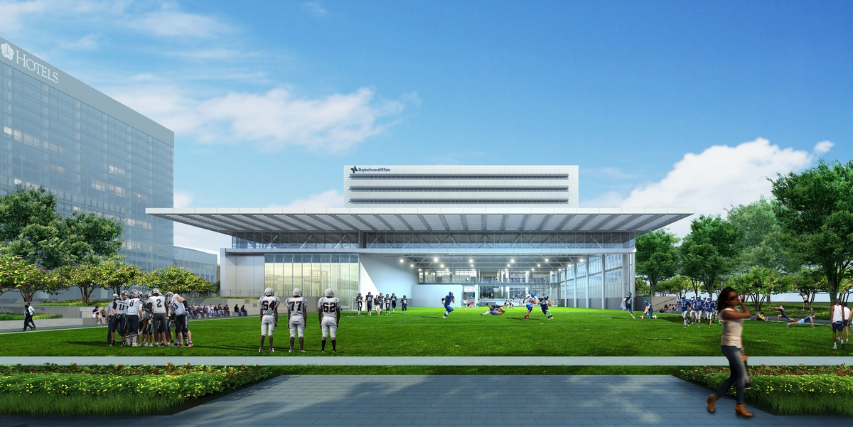 Indoor / Outdoor Training Field at The STAR – Exterior Renderi