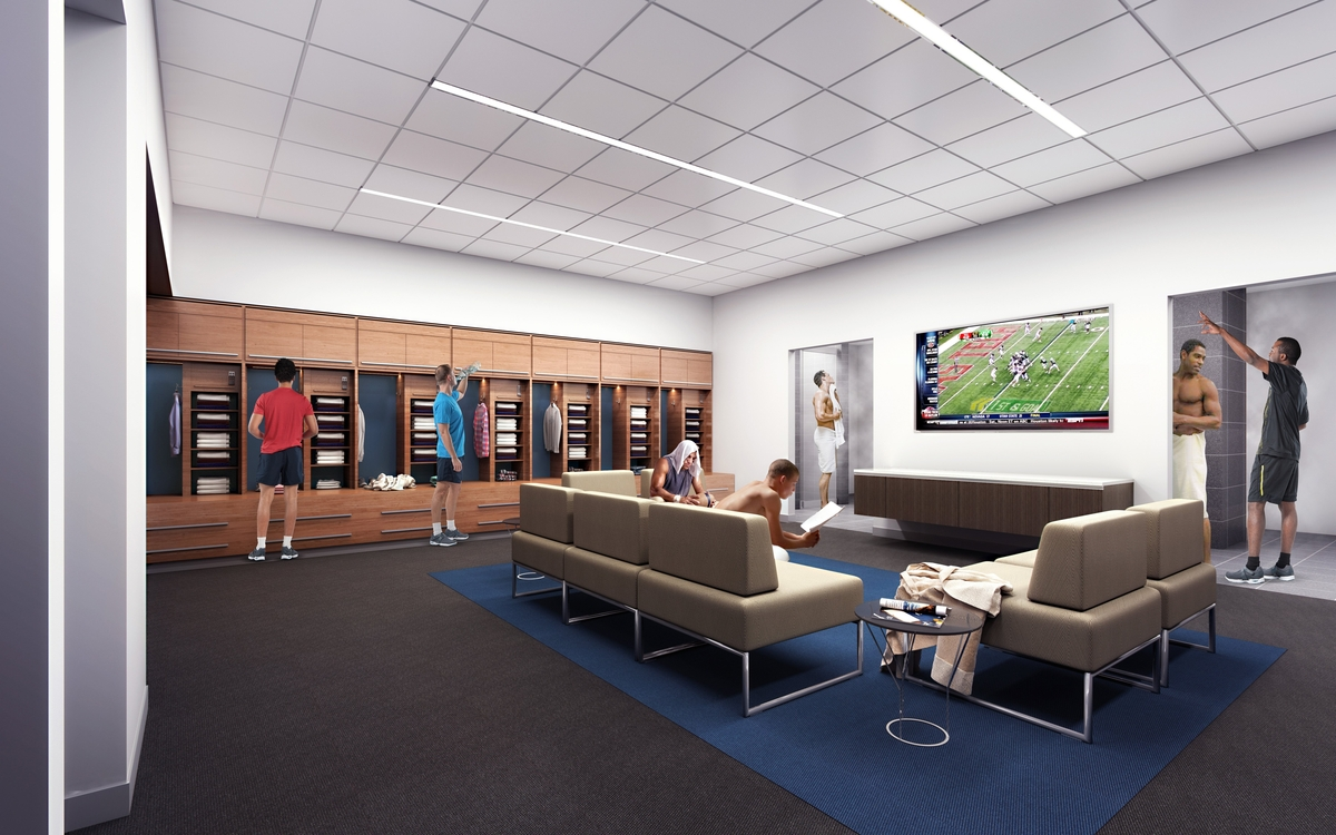 Locker Rooms at The STAR – Interior Rendering