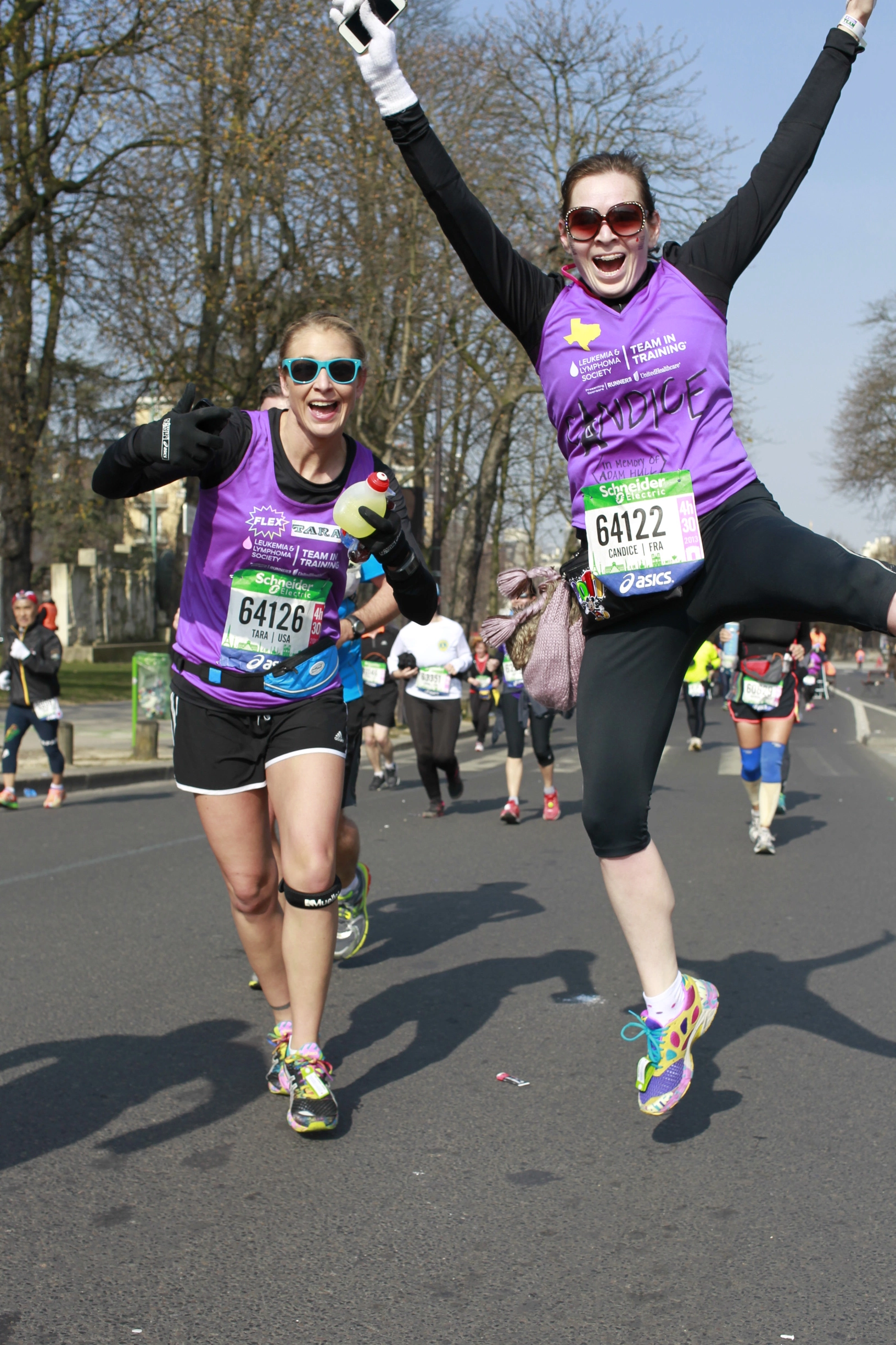 Candice corre la maratón de París