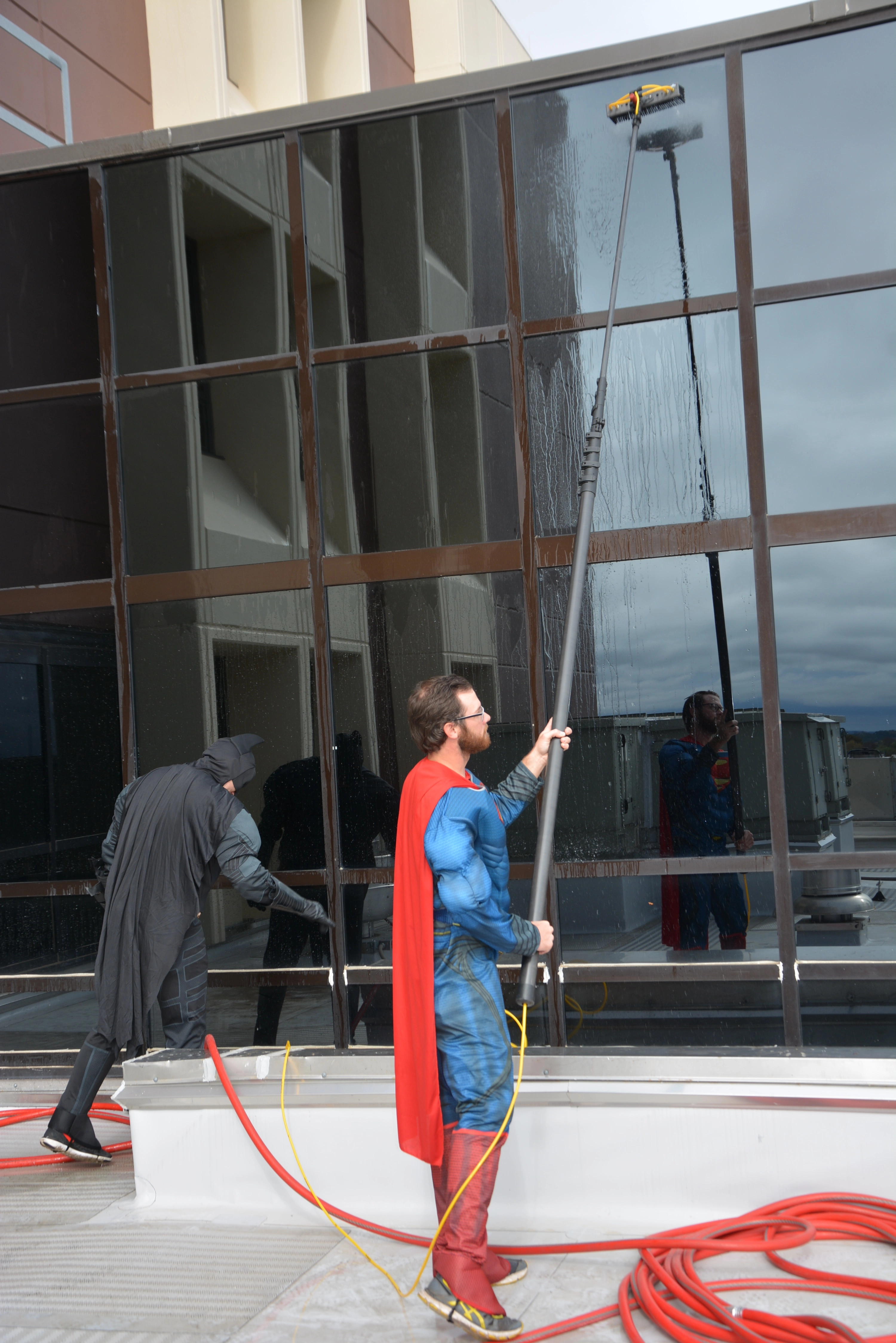 limpiadores de ventanas de superhéroes