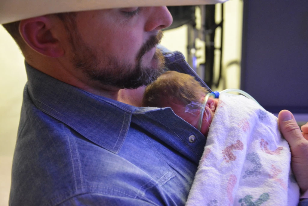 Dad holding Pecos